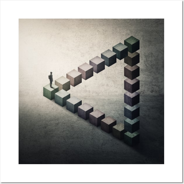 infinity penrose triangle Wall Art by psychoshadow